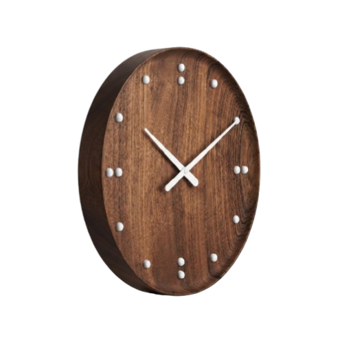 Wooden Wall Clock – Warm Shade Round Decorative Clock