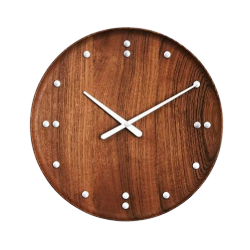 Wooden Wall Clock – Warm Shade Round Decorative Clock